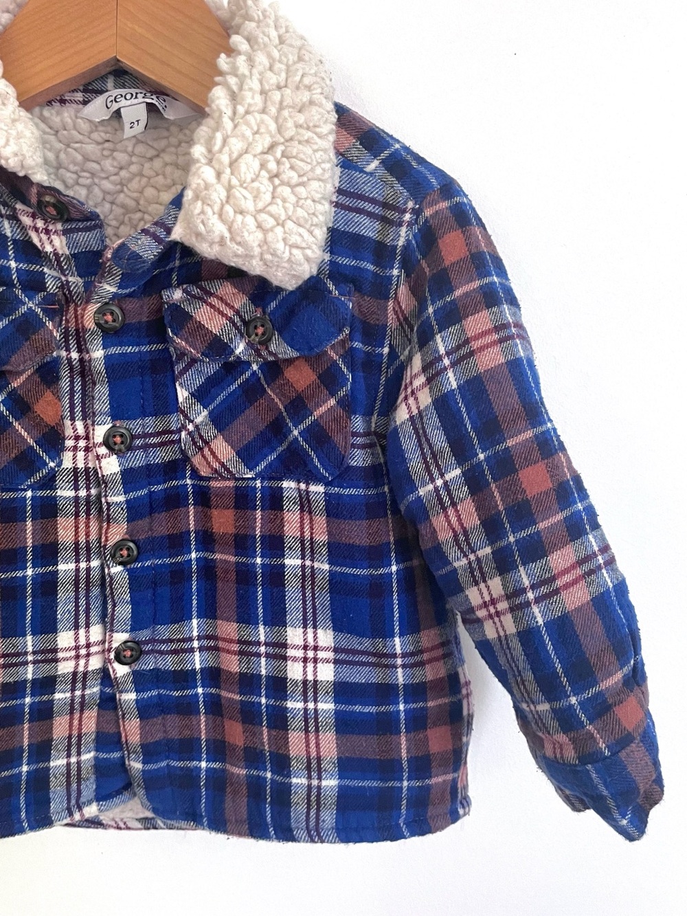 $9 💥Sherpa-Lined Plaid Winter Shacket / Flannel Jacket, Super Soft & Thick